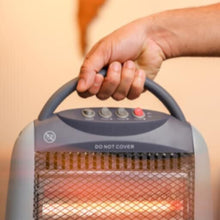 GEEPAS | Halogen Heater with 3 Heat Power 400/800/1200W Grey | GHH9112