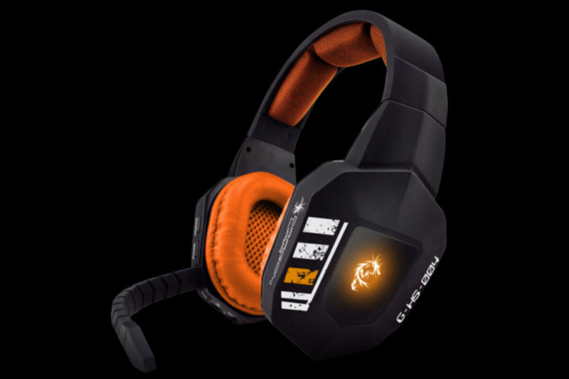 DRAGONWAR | AEGIS Optical Fiber Wireless Gaming Headset with Lighting Effect Black | G-HS-004