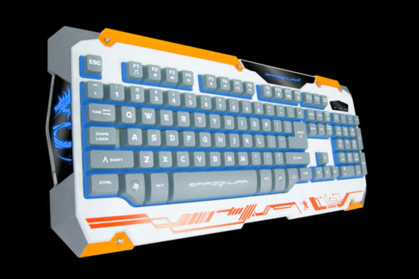 DRAGONWAR | Gaming Keyboard + Mouse Sencari Combo Set White White | GKM-001