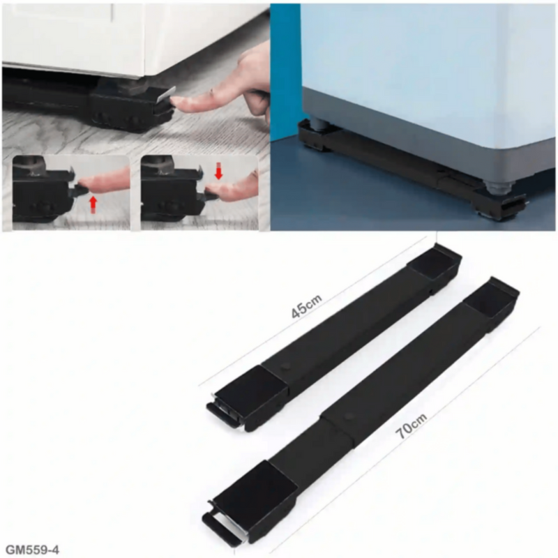 Heavy Stuffs Moving Base Stand Multi-function Telescopic Black 2pcs Set | GM 559-4