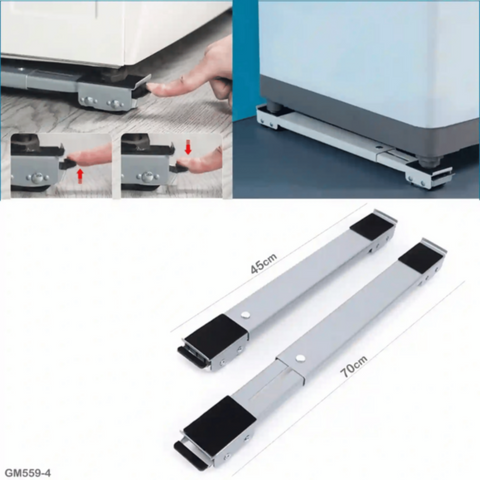 Heavy Stuffs Moving Base Stand Multi-function Telescopic White 2pcs Set | GM 559-4