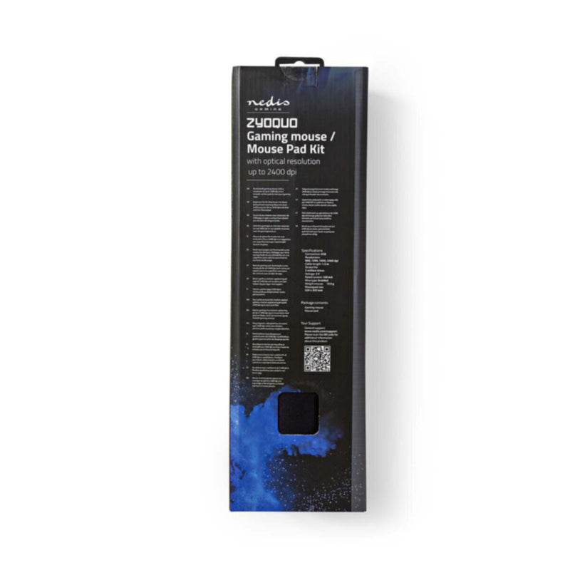 NEDIS | Gaming Mouse & Mouse Pad Set Wired | GMMP200BK