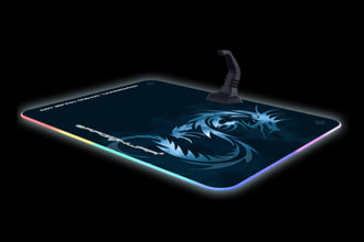 DRAGONWAR | Gaming Mouse Pad Magic Stono RGB Metal With Bungee 360x260x4mm Black | GP-007