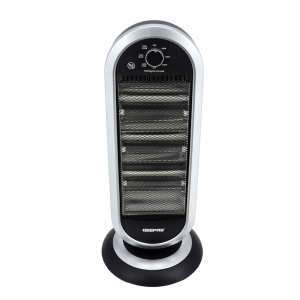 GEEPAS | Quartz Heater Adjustable Thermostat 1200W Heating Power | GQH28523