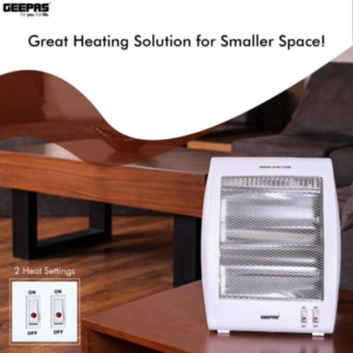 GEEPAS | Quartz Heater with 2 Heat Settings 400W/800W | GQH9106