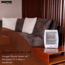 GEEPAS | Quartz Heater with 2 Heat Settings 400W/800W | GQH9106