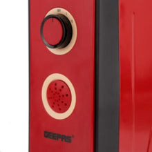 GEEPAS | Electric Quartz Halogen Heater with 2 Heat Power 1100/2200W Red | GQH9108