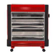 GEEPAS | Electric Quartz Halogen Heater with 2 Heat Power 1100/2200W Red | GQH9108