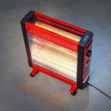GEEPAS | Electric Quartz Halogen Heater with 2 Heat Power 1100/2200W Red | GQH9108