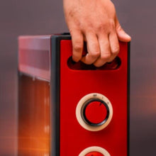 GEEPAS | Electric Quartz Halogen Heater with 2 Heat Power 1100/2200W Red | GQH9108