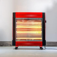 GEEPAS | Electric Quartz Halogen Heater with 2 Heat Power 1100/2200W Red | GQH9108