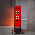GEEPAS | Electric Quartz Halogen Heater with 2 Heat Power 1100/2200W Red | GQH9108