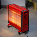 GEEPAS | Quartz Heater with 2 Heat Setting  750/1500W Red | GQH9109