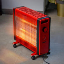 GEEPAS | Quartz Heater with 2 Heat Setting  750/1500W Red | GQH9109