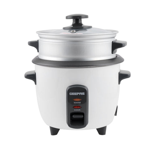GEEPAS | Electric Rice Cooker 0.6Ltr 350W White | GRC4324