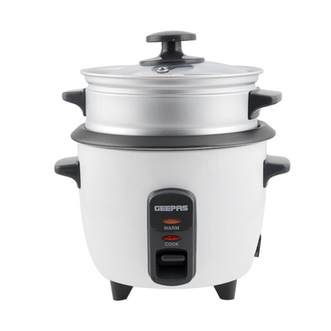 GEEPAS | Electric Rice Cooker 0.6Ltr 350W White | GRC4324