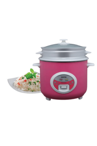 GEEPAS | Deluxe Rice Cooker 1.8Ltr Pink | GRC4329