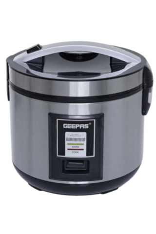 GEEPAS | Stainless Steel Rice Cooker 1.8Ltr 700W Silver/Black | GRC4330