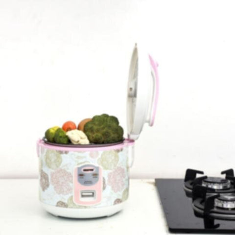GEEPAS | Electric Rice Cooker 1.5L 500W White/Pink/Yellow | GRC4334