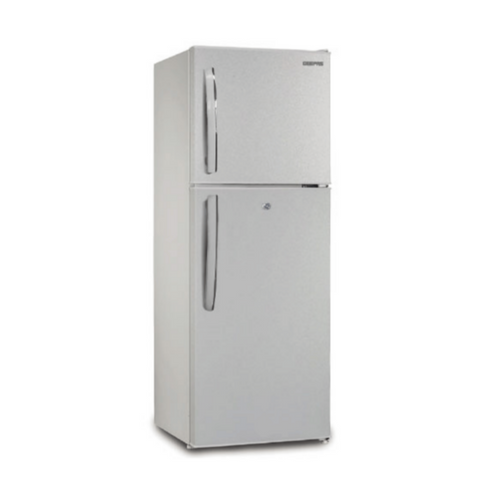 GEEPAS | 200Ltrs Double Door Refrigerator Defrost Silver | GRF2209SXE