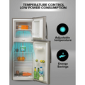 GEEPAS | 200Ltrs Double Door Refrigerator Defrost Silver | GRF2209SXE