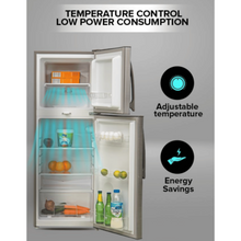 GEEPAS | 200Ltrs Double Door Refrigerator Defrost Silver | GRF2209SXE