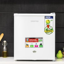GEEPAS | 60L Mini Refrigerator Faster Cooling Door Lock & Key AC 220-240V 50Hz | GRF654WPEN