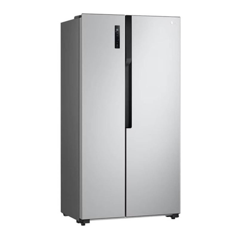 LG | GRFB587PQAM Side by Side Refrigerator, Total No Frost, Multi AirFlow, Touch LED Display, Smart Inverter Compressor Tempered Glass