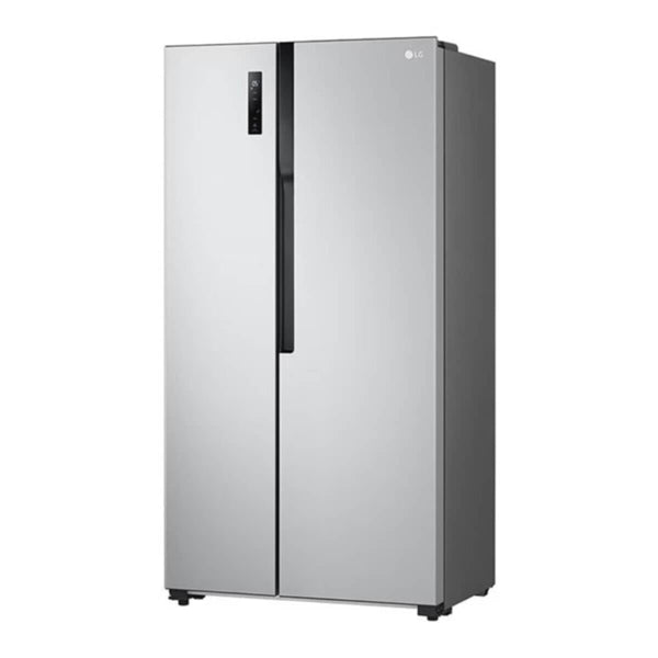 LG | GRFB587PQAM Side by Side Refrigerator, Total No Frost, Multi AirFlow, Touch LED Display, Smart Inverter Compressor Tempered Glass