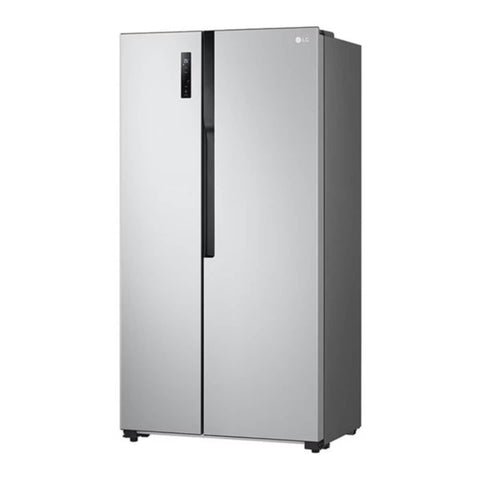 LG | GRFB587PQAM Side by Side Refrigerator, Total No Frost, Multi AirFlow, Touch LED Display, Smart Inverter Compressor Tempered Glass