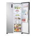 LG | GRFB587PQAM Side by Side Refrigerator, Total No Frost, Multi AirFlow, Touch LED Display, Smart Inverter Compressor Tempered Glass