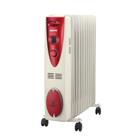 GEEPAS | 13 Fins Oil Filled Radiator Heater with 3 Heat Settings | GRH28502