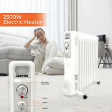 GEEPAS | 11Fin Oil Filed Radiator Heater 2500W | GRH28534UK