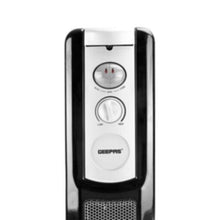 GEEPAS | 11 Fins Oil Filled Radiator Heater With Fan 2400W - 3 Speed Adjustable Thermostat Black | GRH9101
