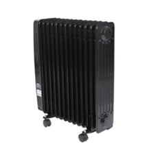 GEEPAS | 13 Fins Oil Filled Radiator Heater With Fan 2900W - 3 Speed Adjustable Thermostat Black | GRH9102