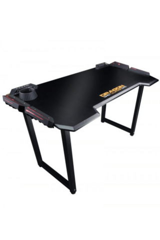 DRAGONWAR | Pro-Gaming Desk RGB Light Effect 115cm Black | GT-005
