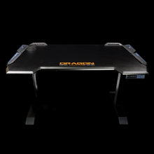 DRAGONWAR | RGB+Height Adjustable Pro Gaming Desk Black | GT-007