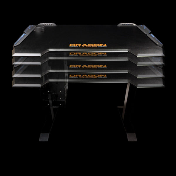 DRAGONWAR | RGB+Height Adjustable Pro Gaming Desk Black | GT-007