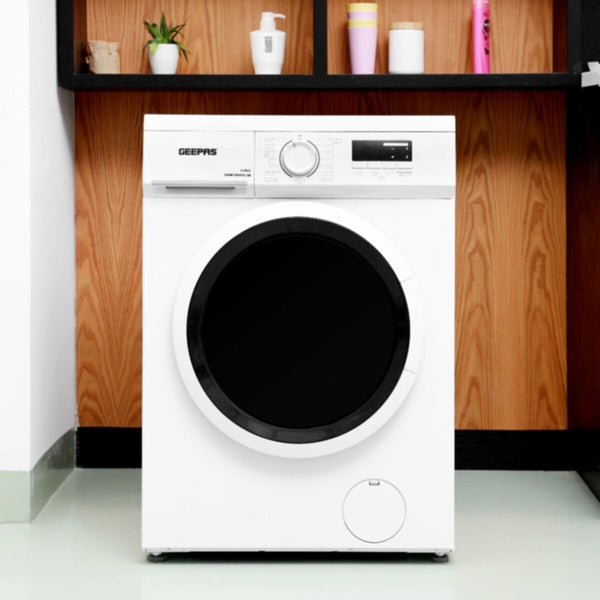 GEEPAS | 6kg Front Load Fully Automatic Washing Machine White 1000 RPM | GWMF68005LCU