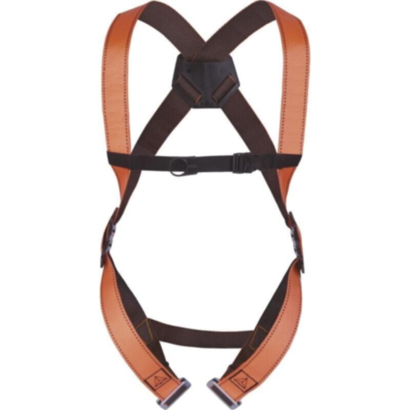DELTAPLUS | Fall Arrester HEVO Harness 1 Back Anchorage Point  Orange/Black