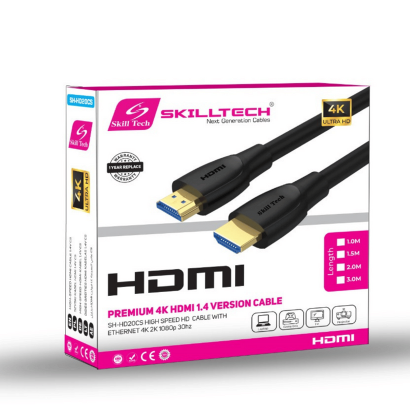 SKILL TECH | HDMI Cable 2Meter 4K Support | HD20CS-002M