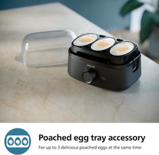 PHILIPS | Egg Cooker Deep Black | HD9137/91