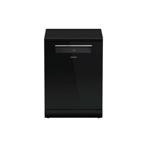 HITACHI | Freestanding Dishwasher, 15 Place Settings, 8 Programs, 9.5L WC Glass Black | HDF-F158CVGB