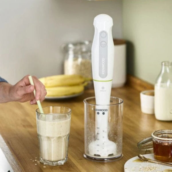 KENWOOD | Triblade Technology Hand Blender 600W with 500ml Chopper, 500ml Beaker, Whisk | HDP104WG