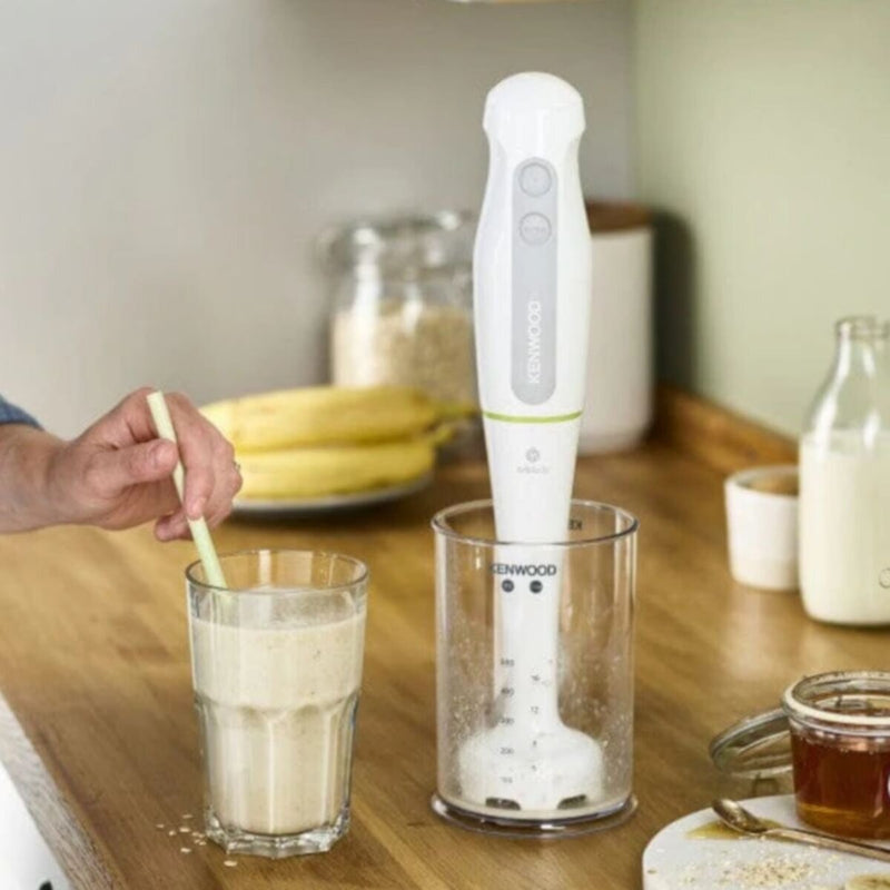 KENWOOD | Triblade Technology Hand Blender 600W with 500ml Chopper, 500ml Beaker, Whisk | HDP104WG