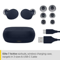 JABRA | Elite 7 Active In-Ear True Wireless Earbuds with Jabra Shake Grip Navy