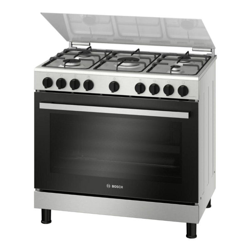 BOSCH | Serie 2 60cm Gas Range Cooker Stainless Steel | HGV1E0U50M
