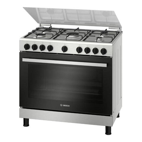 BOSCH | Serie 2 60cm Gas Range Cooker Stainless Steel | HGV1E0U50M