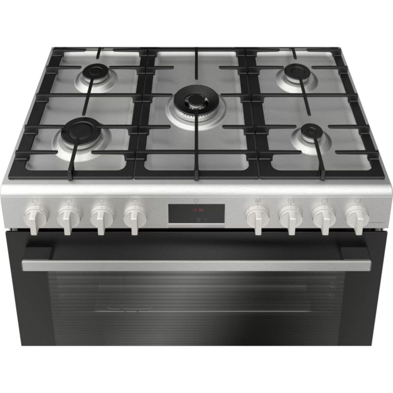 BOSCH | Serie 6 90cm Gas Range Cooker Stainless Steel | HGW3ASQ50M