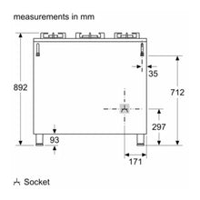 BOSCH | Series 8 5 Gas Burners Cooker Black | HJY5G7V60M
